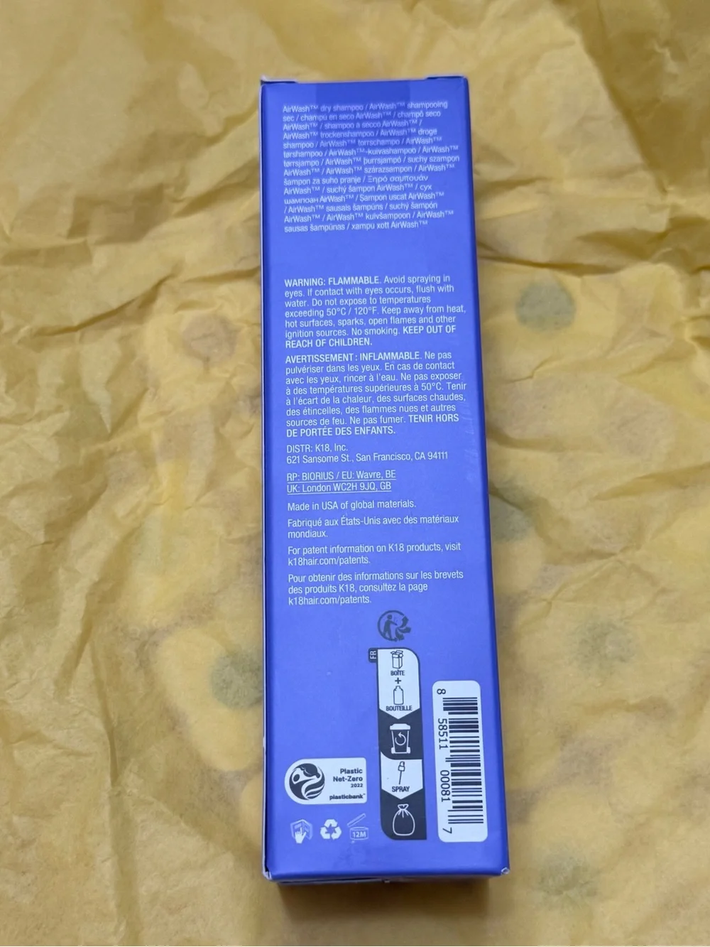 K18AirWash Dry Shampoo Spray full size New in Box - Picture 3 of 3